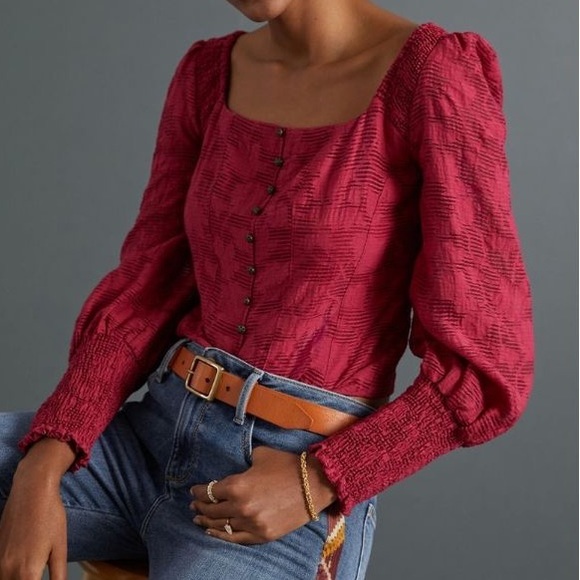 Anthropologie Tops - LAST CALL Anthropologie romantic puff sleeved blouse